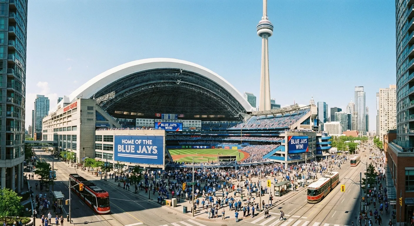Rogers Centre in Toronto with Blue Jays branding as potential Kyle Tucker destination