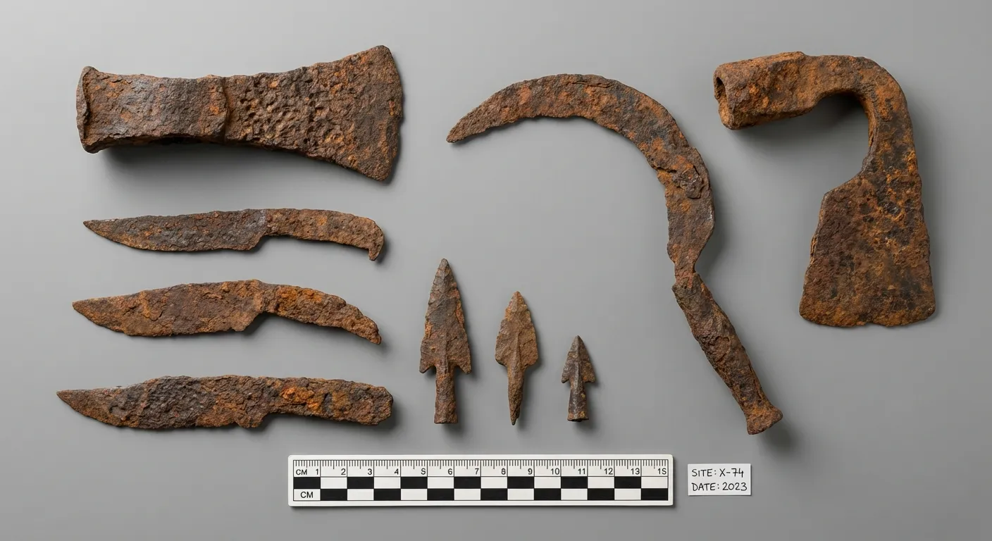 Ancient iron artifacts recovered from South Indian archaeological sites