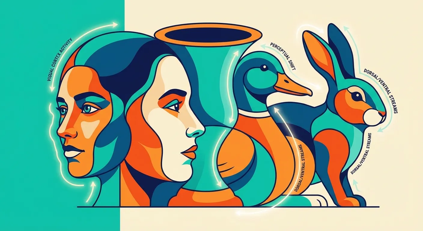 Optical illusion image demonstrating visual perception ambiguity