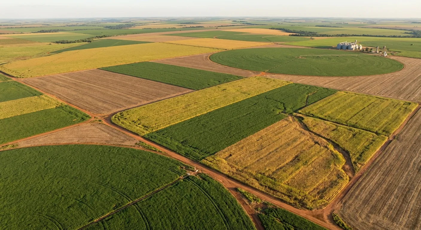 Agricultural fields in South America representing export opportunities