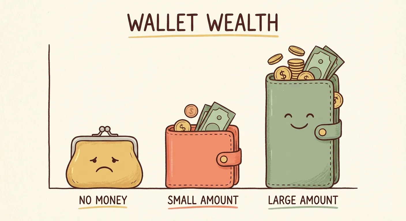 Bar graph showing wallet return rates increasing with money amount