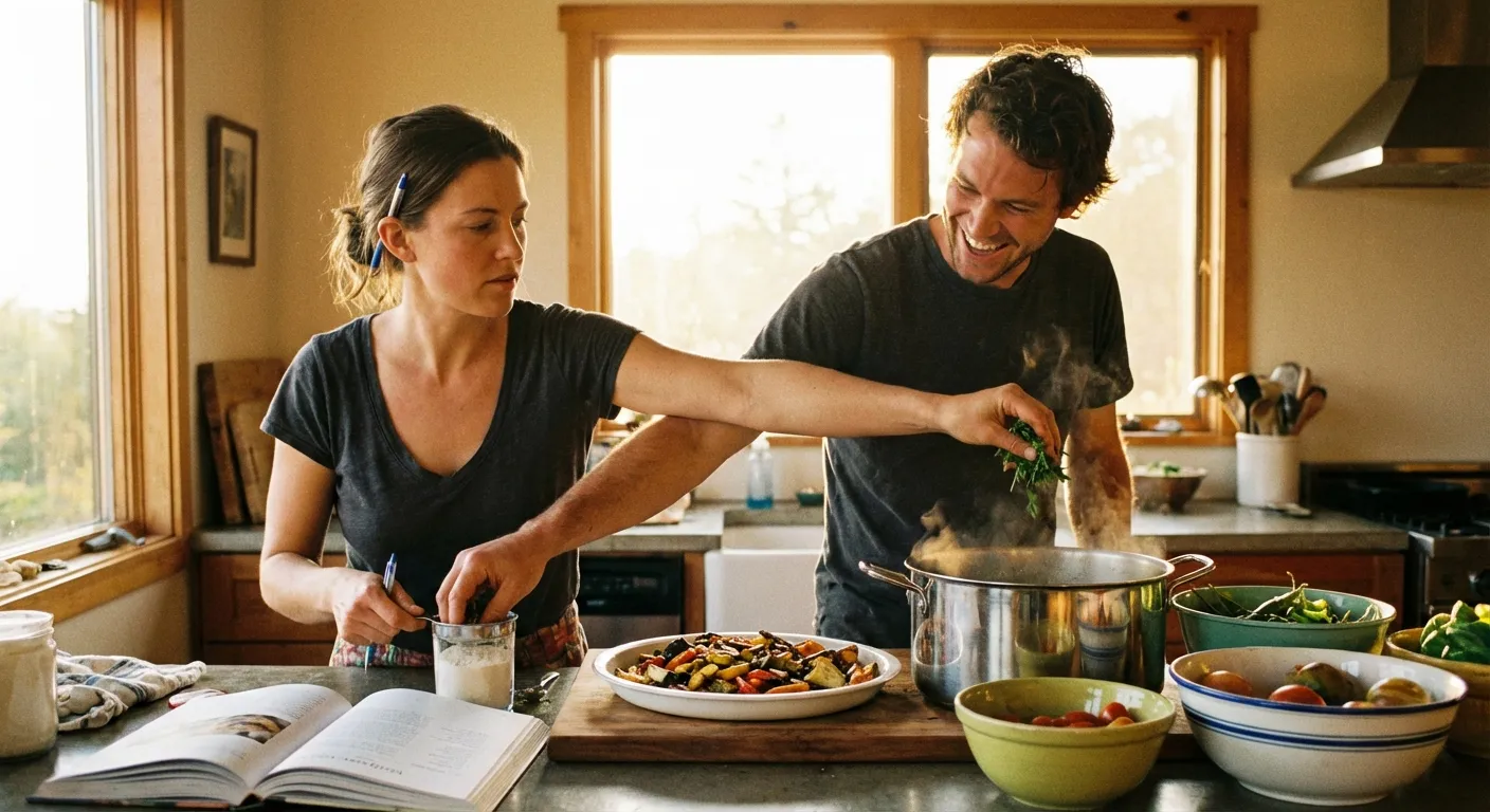 Two people with different approaches collaborating on shared goal