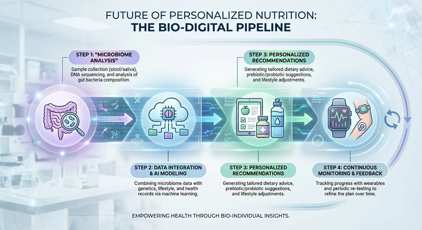 Future personalized nutrition framework based on microbiome analysis