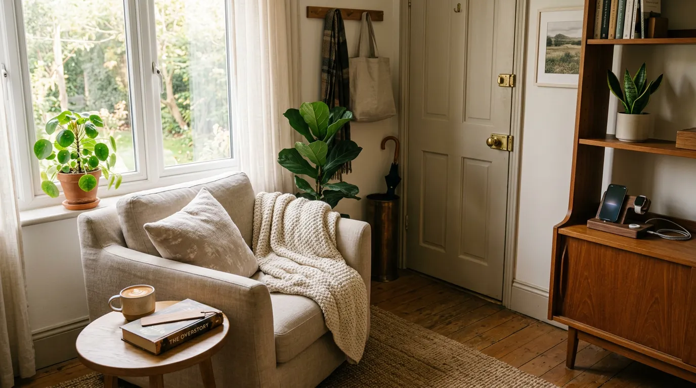 Thoughtfully organized living space with natural light and intentional design
