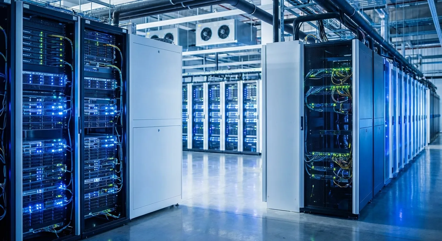 Data center servers representing Google Cloud AI infrastructure