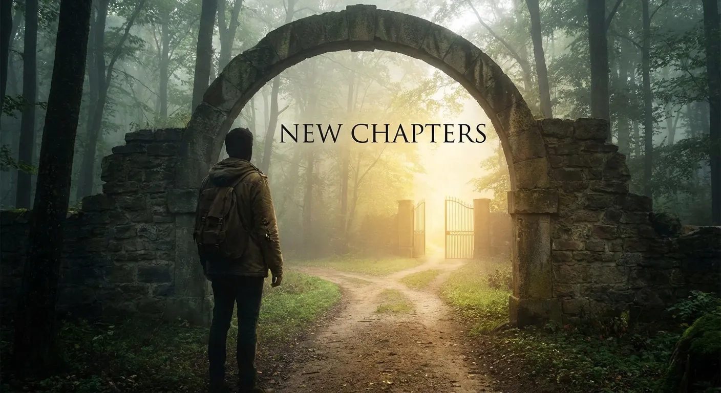 Symbolic image of path diverging representing life turning points