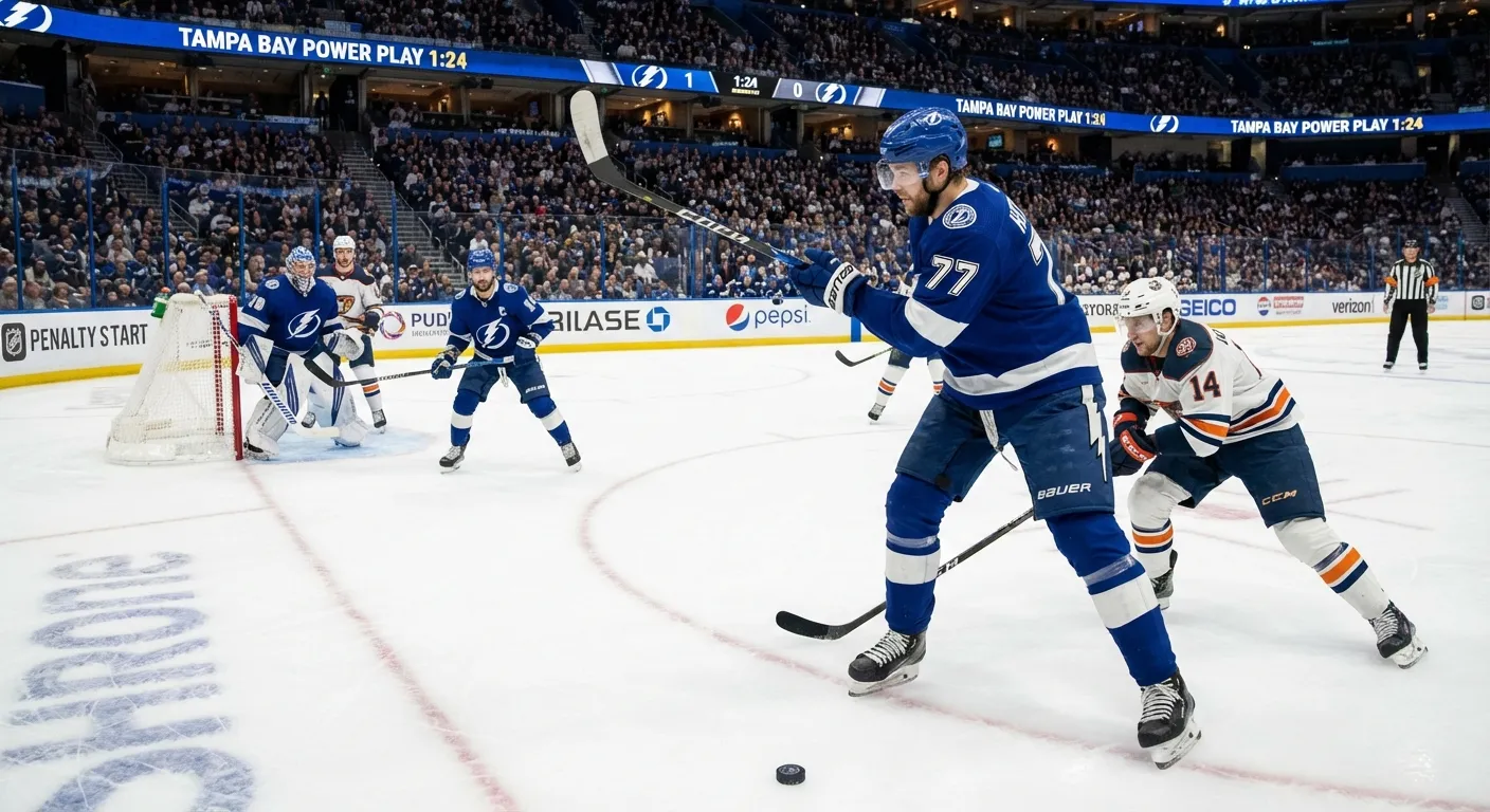Victor Hedman quarterbacking the power play from the blue line