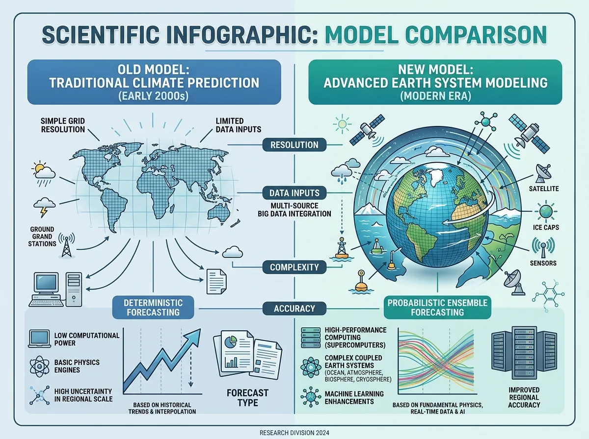 Diagram comparing old and new models of brain cell roles in fear processing