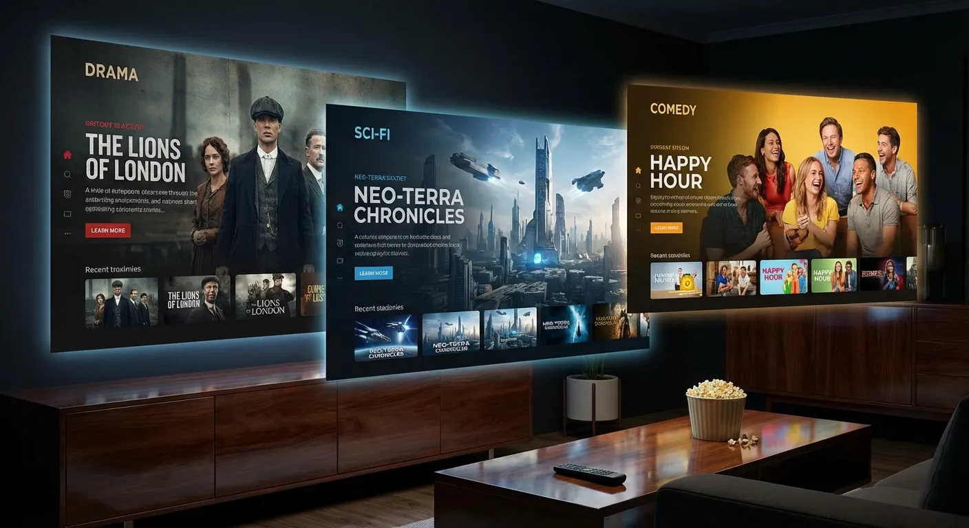 Collage of streaming service interfaces showing upcoming 2026 releases