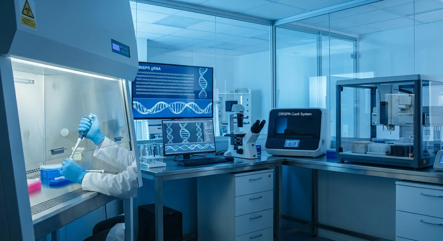 CRISPR gene editing laboratory equipment used in de-extinction research