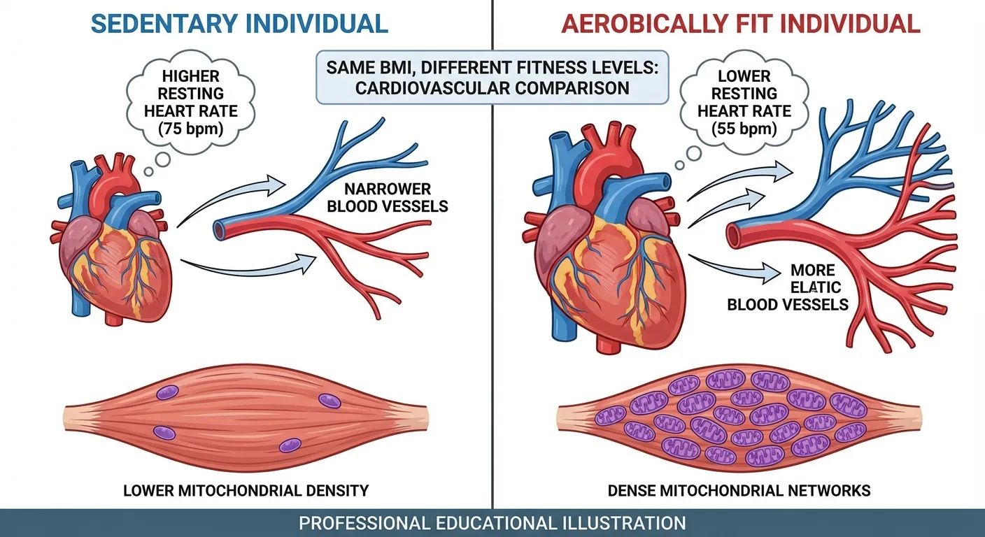 Comparison of cardiovascular adaptations between fit and unfit individuals at same body weight
