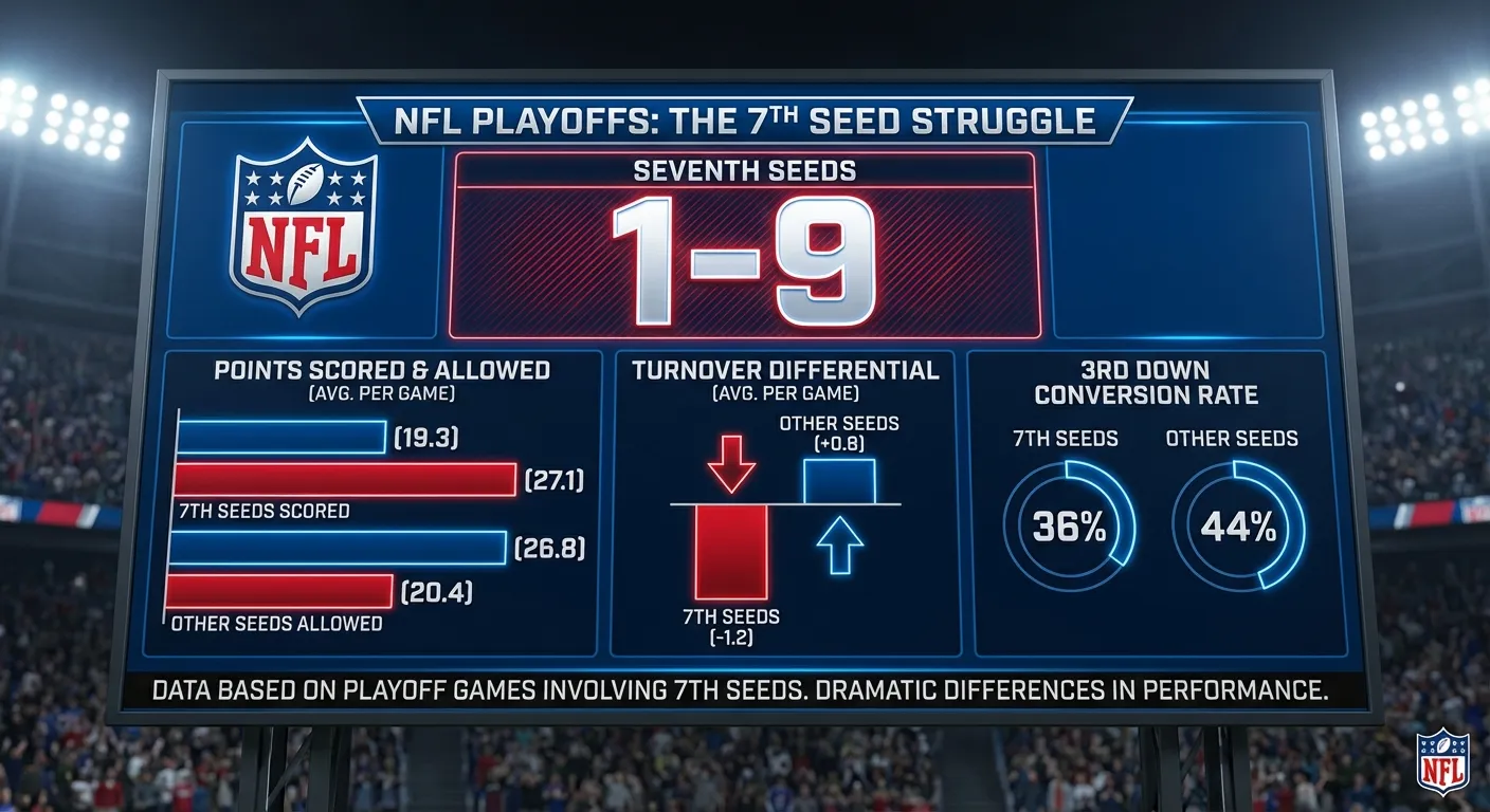 Football statistical analysis display showing playoff seed performance data