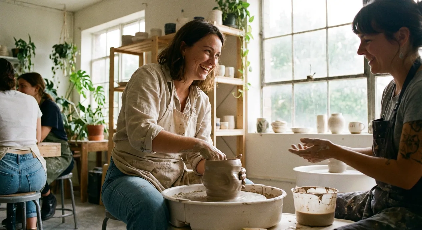 Person exploring new interest without pressure to commit