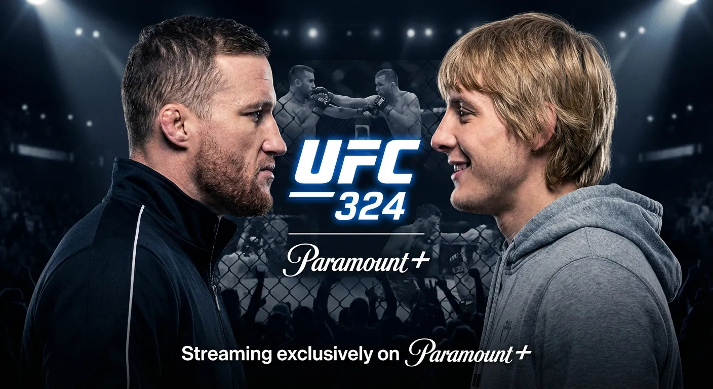 Justin Gaethje and Paddy Pimblett face-off promotional image