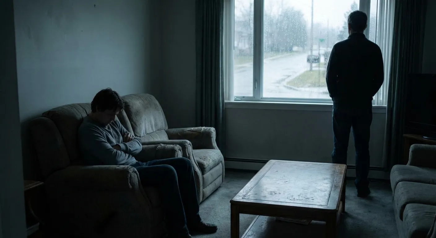 Two people in distance after argument showing the gap that needs bridging