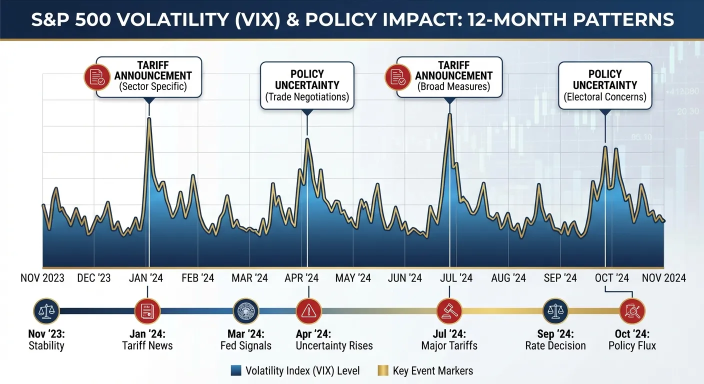 Chart showing market volatility patterns over the past year