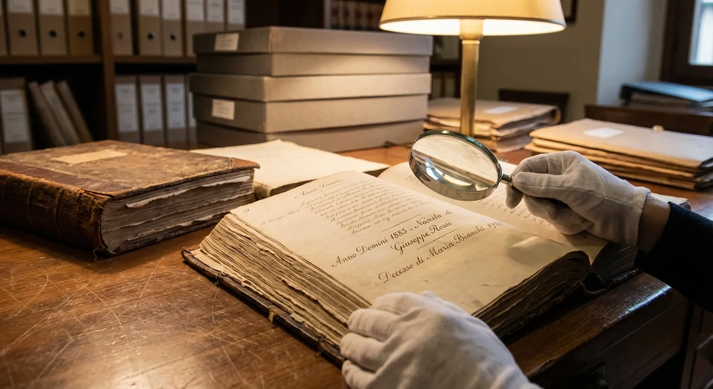 Historical birth registry books and church archives used to validate blue zone ages