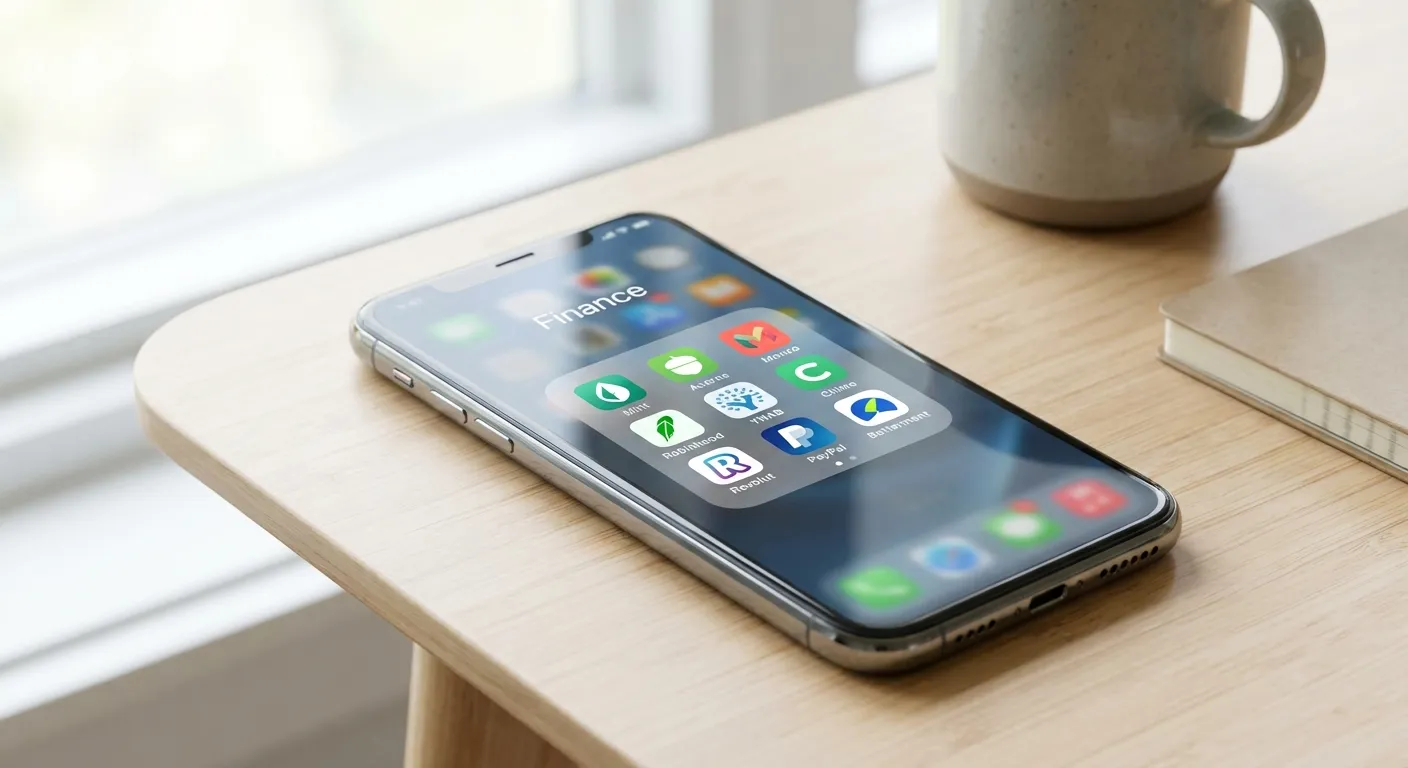 Multiple app icons on phone screen representing different savings and finance apps