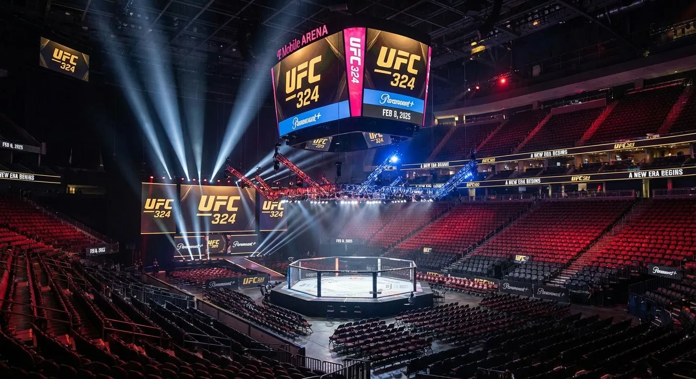 T-Mobile Arena in Las Vegas set up for a UFC event