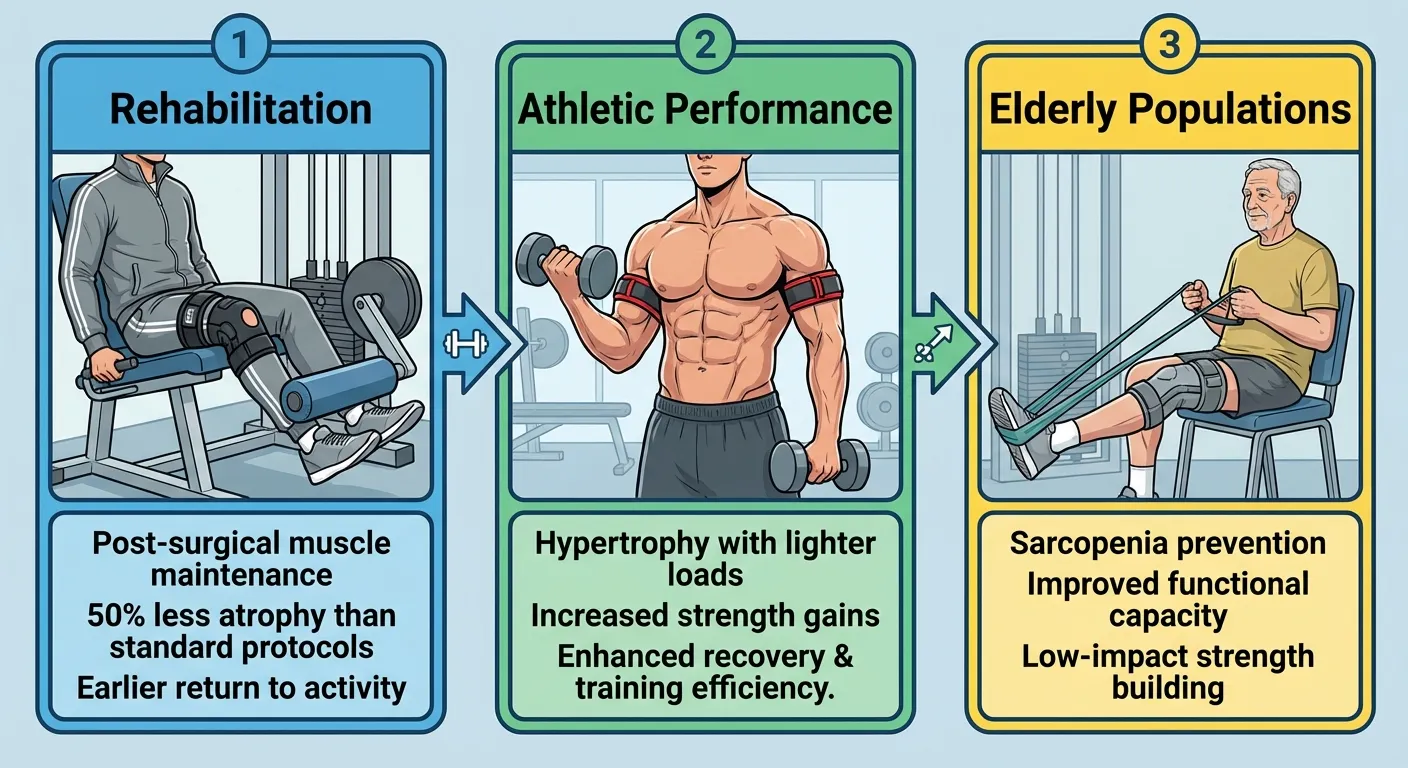 Comparison of BFR applications across different populations: rehabilitation, older adults, and athletes