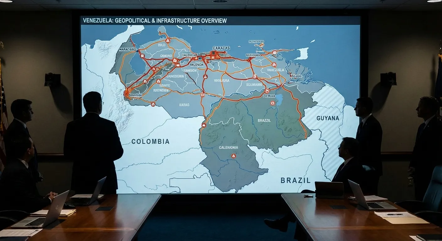 Map of Venezuela showing major cities and neighboring countries