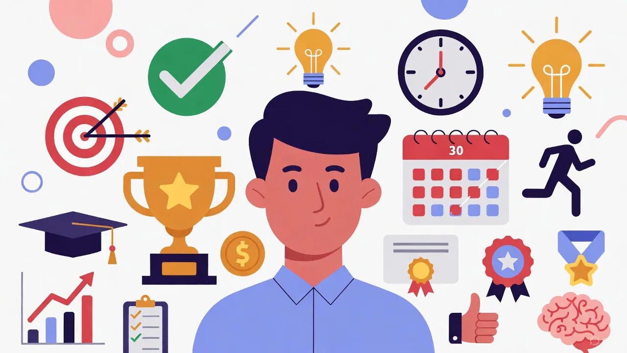 Person marking progress on calendar with visible chain of completed days