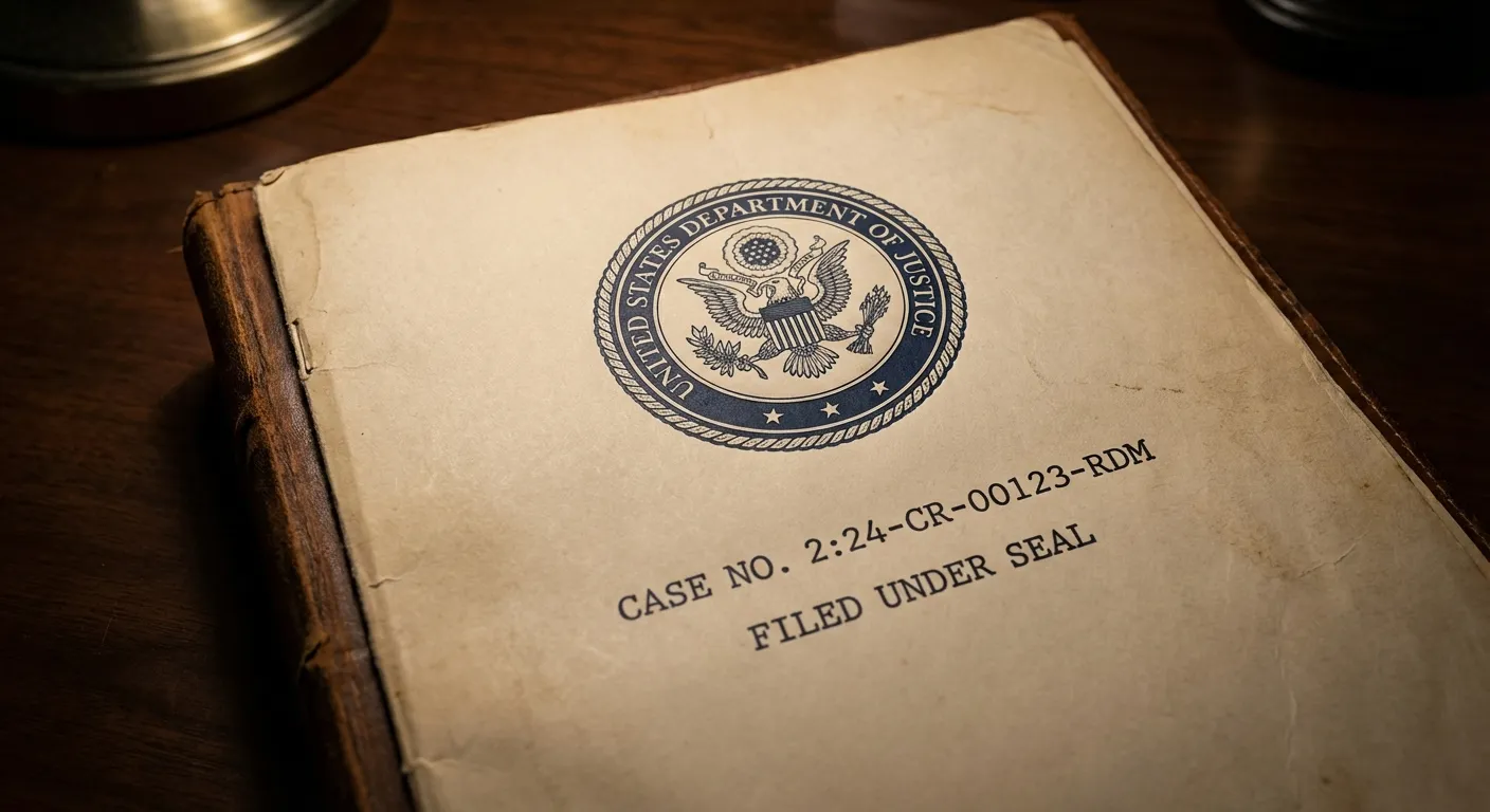 Official government seal on legal document cover page