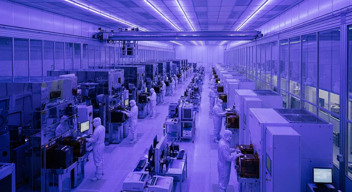 Kioxia manufacturing facility producing NAND memory chips