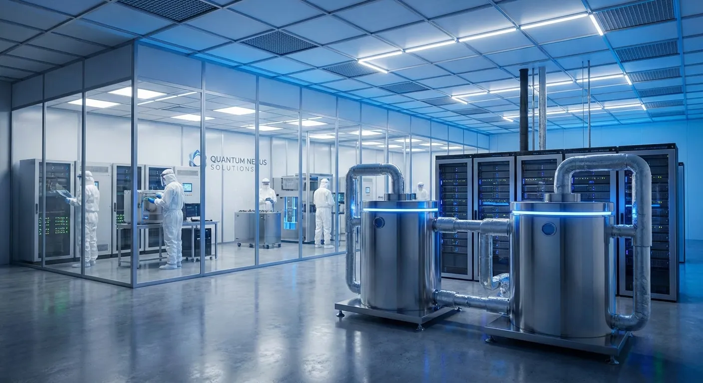 Microsoft's new quantum computing facility in Denmark with researchers working