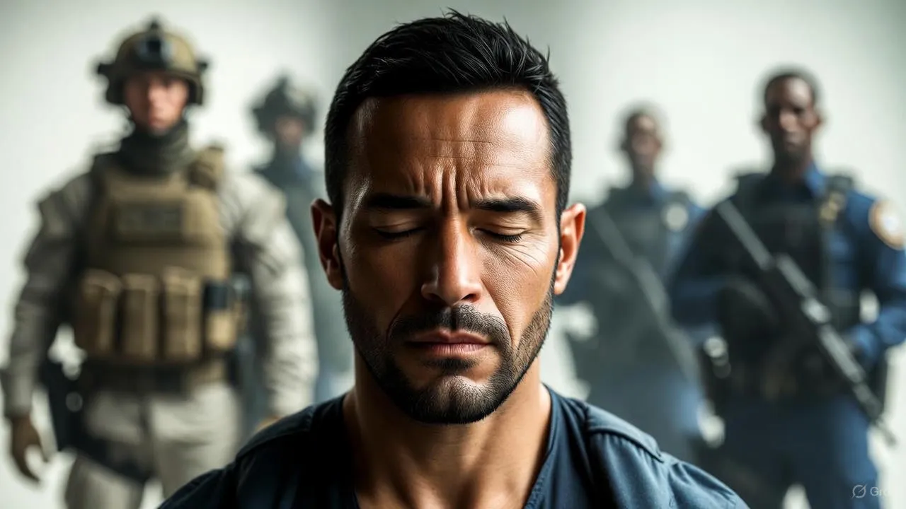 A visual diagram showing the four phases of box breathing overlaid on a calm, minimalist background