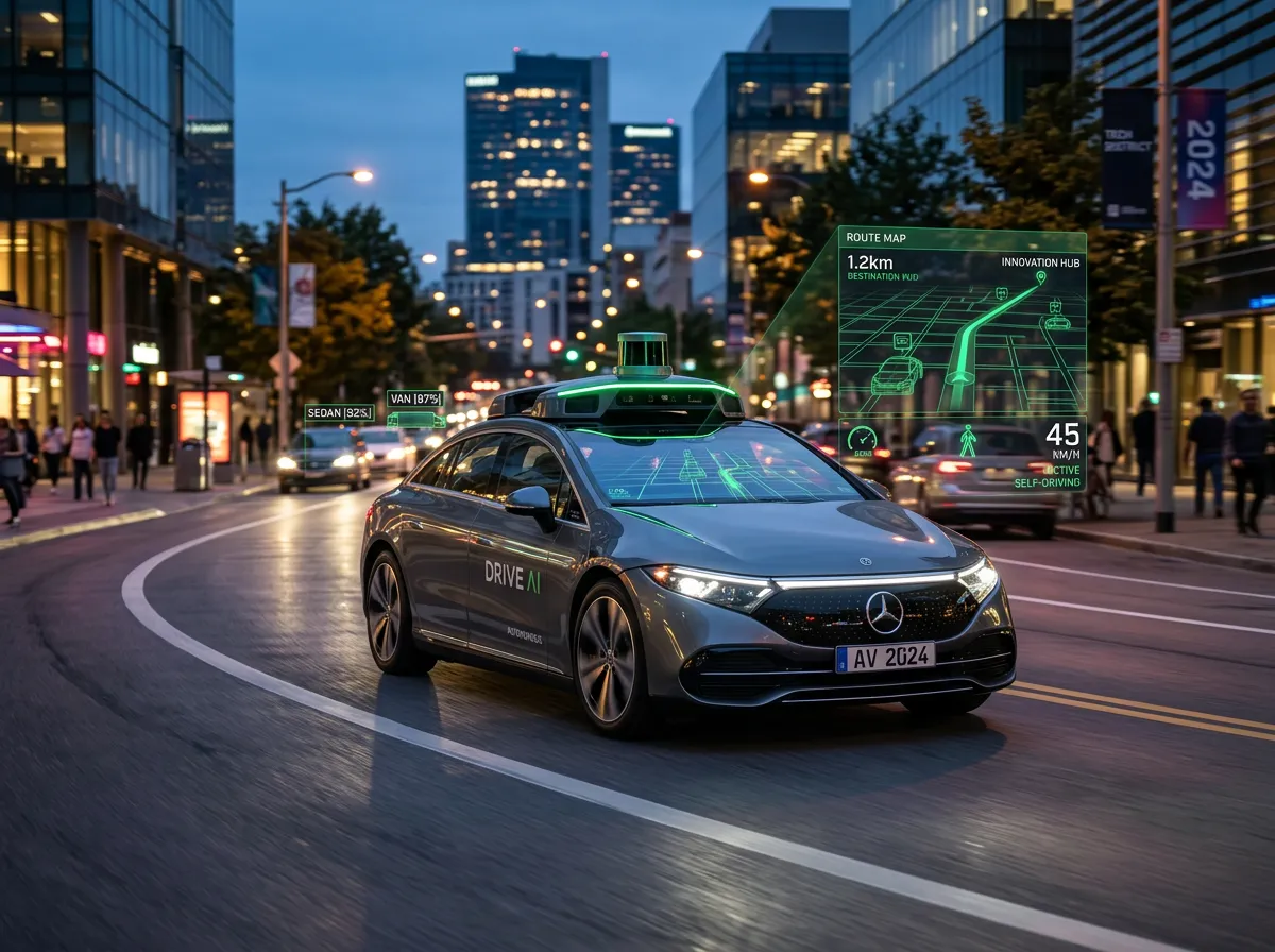 Autonomous vehicle fleet concept with NVIDIA DRIVE Hyperion branding